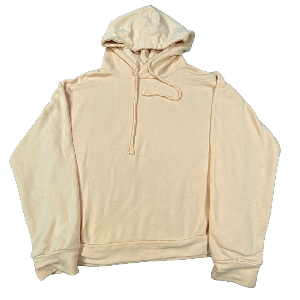 Quince Hoodie Sweatshirt Women Medium Organic Classic Peach Soft Lounge Athletic
